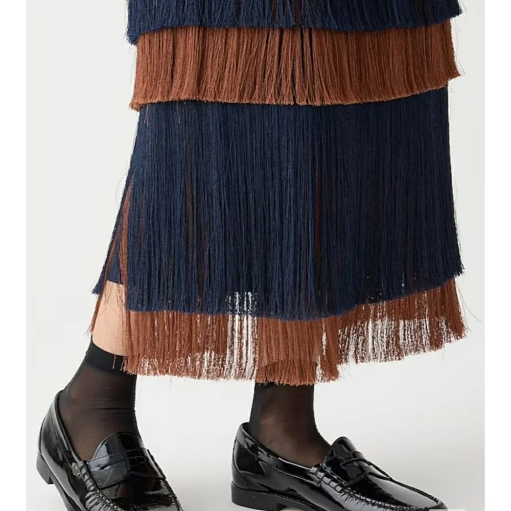 J.Crew Collection tiered fringe skirt